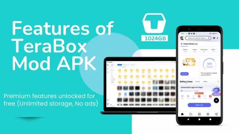 TeraBox-interface-and-heading"Features-of-Terabox-Mod-Apk"